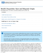 Health Disparities Race and Hispanic Origin Provisional Death Counts for Coronavirus Disease 2019 COVID19 February 3 2021
