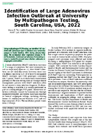 Identification of Large Adenovirus Infection Outbreak at University by Multipathogen Testing South Carolina USA 2022
