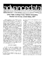 Office Visits Involving Xrays National Ambulatory Medical Care Survey United States 1977