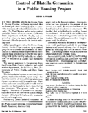 Control of Blatella germanica in a public housing project