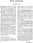 Water and society