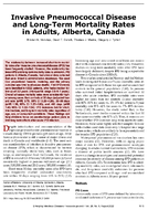 Invasive Pneumococcal Disease and LongTerm Mortality Rates in Adults Alberta Canada