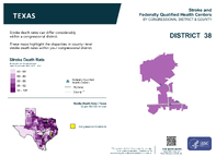 TX Congressional District 38 Stroke and Federally Qualified Health Centers Map 118th Congress