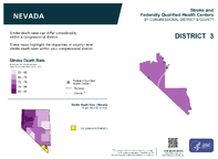 NV Congressional District 03 Stroke and Federally Qualified Health Centers Map 118th Congress