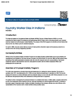Foundry Worker Dies in Indiana FACE 8623