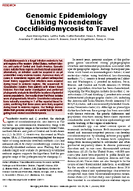 Genomic Epidemiology Linking Nonendemic Coccidioidomycosis to Travel