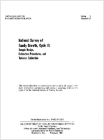 National Survey of Family Growth Cycle II Sample Design Estimation Procedures and Variance Estimation