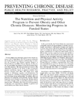 The Nutrition and Physical Activity Program to Prevent Obesity and Other Chronic Diseases Monitoring Progress in Funded States