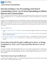Interim guidance for preventing 2019 novel coronavirus 2019nCoV from spreading to others homes and communities