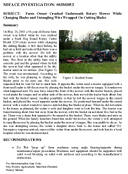 Farm Owner Crushed Underneath Rotary Mower While Changing Blades and Untangling Wire Wrapped On Cutting Blades