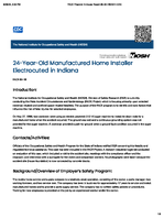 24YearOld Manufactured Home Installer Electrocuted in Indiana FACE 8628