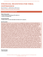FINANCIAL INCENTIVES FOR VIRAL SUPPRESSION