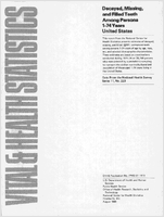 Decayed missing and filled teeth among persons 174 years United States 197174