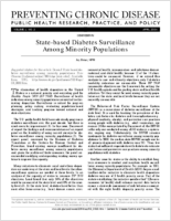 Statebased Diabetes Surveillance Among Minority Populations
