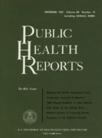Public Health Reports  v 82 no 12 December 1967  cover including index