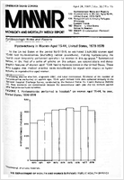 Morbidity and Mortality Weekly Report MMWR April 24 1981  Vol 30  No 15