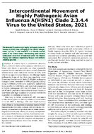 Intercontinental Movement of Highly Pathogenic Avian Influenza AH5N1 Clade 2344 Virus to the United States 2021