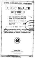 Public Health Reports  v 53 no 21  cover