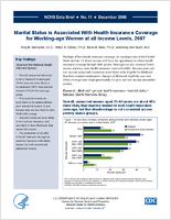 Marital status is associated with health insurance coverage for workingage women at all income levels 2007
