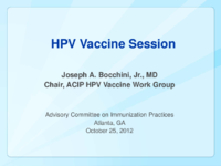 HPV vaccine session