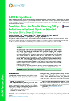 Consistent Direction Despite Wavering Policy Reductions in Resident Physician Extended Duration Shifts Over 20 Years