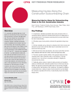 Key Findings from Research Measuring Injuries Along the Construction Subcontracting Chain