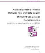 National Center for Health Statistics Research Data Center Stimulant Use Dataset Documentation