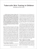 Tuberculin Skin Testing in Children