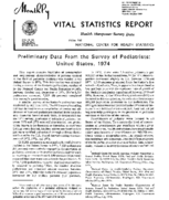Preliminary data from the survey of podiatrists United States 1974