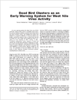Dead Bird Clusters as an Early Warning System for West Nile Virus Activity
