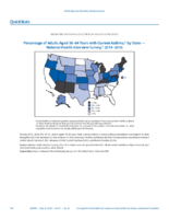 QuickStats Percentage of Adults Aged 1864 Years with Current Asthma by State  National Health Interview Survey 20142016