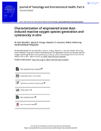 Characterization of Engineered Stone DustInduced Reactive Oxygen Species Generation and Cytotoxicity in vitro