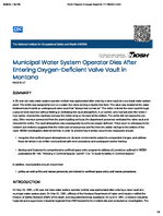 Municipal Water System Operator Dies After Entering OxygenDeficient Valve Vault in Montana FACE 9117