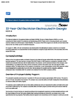 32YearOld Electrician Electrocuted in Georgia FACE 8743