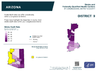 AZ Congressional District 09 Stroke and Federally Qualified Health Centers Map 118th Congress