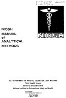 NIOSH Manual of Analytical Methods NMAM First Edition 1974