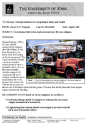 Tree trimmer falls to his death as boom truck lift arm collapses