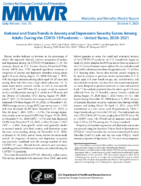 National and State Trends in Anxiety and Depression Severity Scores Among Adults During the COVID19 Pandemic  United States 20202021