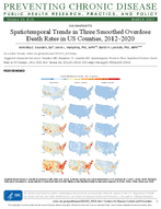 Spatiotemporal Trends in Three Smoothed Overdose Death Rates in US Counties 20122020
