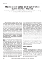 Medication Sales and Syndromic Surveillance France