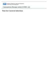 Coronavirus disease 2019 COVID19 test for current infection