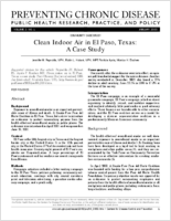 Clean Indoor Air in El Paso Texas A Case Study