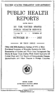 Public Health Reports  v 50 no 42  cover