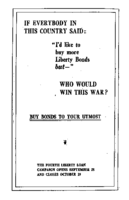 Fourth Liberty Loan public service announcement from Public Health Rep 3339 September 27 1918