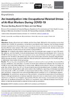 An Investigation into Occupational Related Stress of AtRisk Workers During COVID19