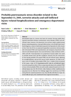 Probable Posttraumatic Stress Disorder Related to the September 11 2001 Terrorist Attacks and SelfInflicted InjuryRelated Hospitalizations and Emergency Department Visits