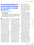 Protecting the Mental Health and WellBeing of the Nations Health Workforce