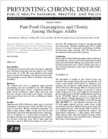 FastFood Consumption and Obesity Among Michigan Adults