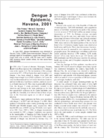 Dengue 3 Epidemic Havana 2001
