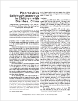 Picornavirus SalivirusKlassevirus in Children with Diarrhea China